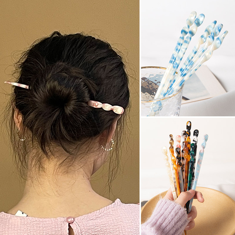 Ace de păr din acetat 16 stiluri Moda Femei Fete Bețișoare de păr în formă de bețișoară Agrafe de păr Accesorii de bijuterii de păr de nuntă