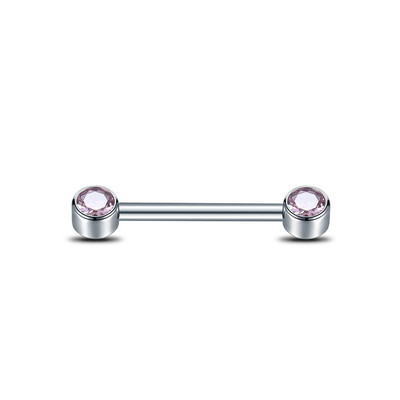 1 buc titan filet intern opal mamelon bar 14G piercing limba CZ bezel-set mamelon barbell mamilo piercing femei bijuterii