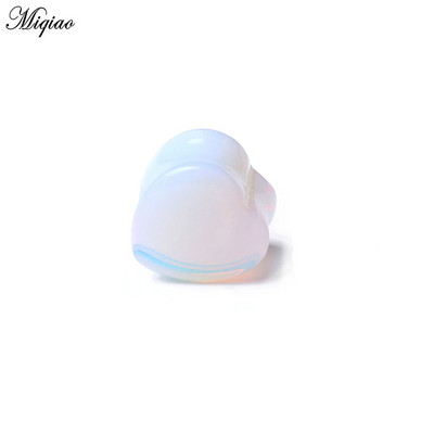 Miqiao 1buc expansiune ureche fierbinte dragoste în formă de inimă piatră cercei pinna cercei piercing bijuterii Plug tunel bijuterii