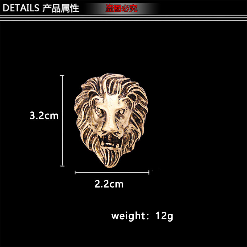 Broșe cu cap de leu de animale de epocă Costum cu strasuri Cămașă Ace pentru revere Corsaj Bijuterii unisex Cadouri pentru bărbați și femei Accesorii
