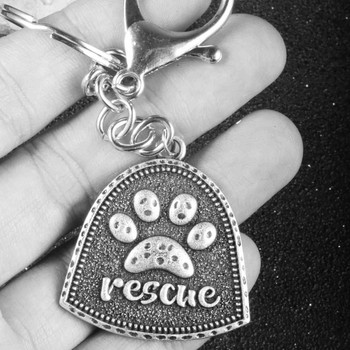 Paw Dog Rescue Keychain Pet Lover Αξεσουάρ Greyhound Bulldog Labrador Beagle GSP Pointer Doggy Print Κοσμήματα δώρου για κουτάβι