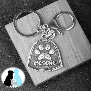 Paw Dog Rescue Keychain Pet Lover Αξεσουάρ Greyhound Bulldog Labrador Beagle GSP Pointer Doggy Print Κοσμήματα δώρου για κουτάβι