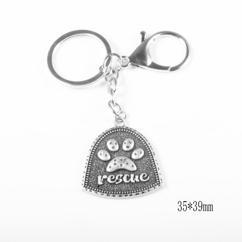 Breloc de salvare pentru câine labă Accesorii pentru iubitorii de animale de companie Greyhound Bulldog Labrador Beagle GSP Pointer Doggy Print Bijuterii cadou pentru cățeluș