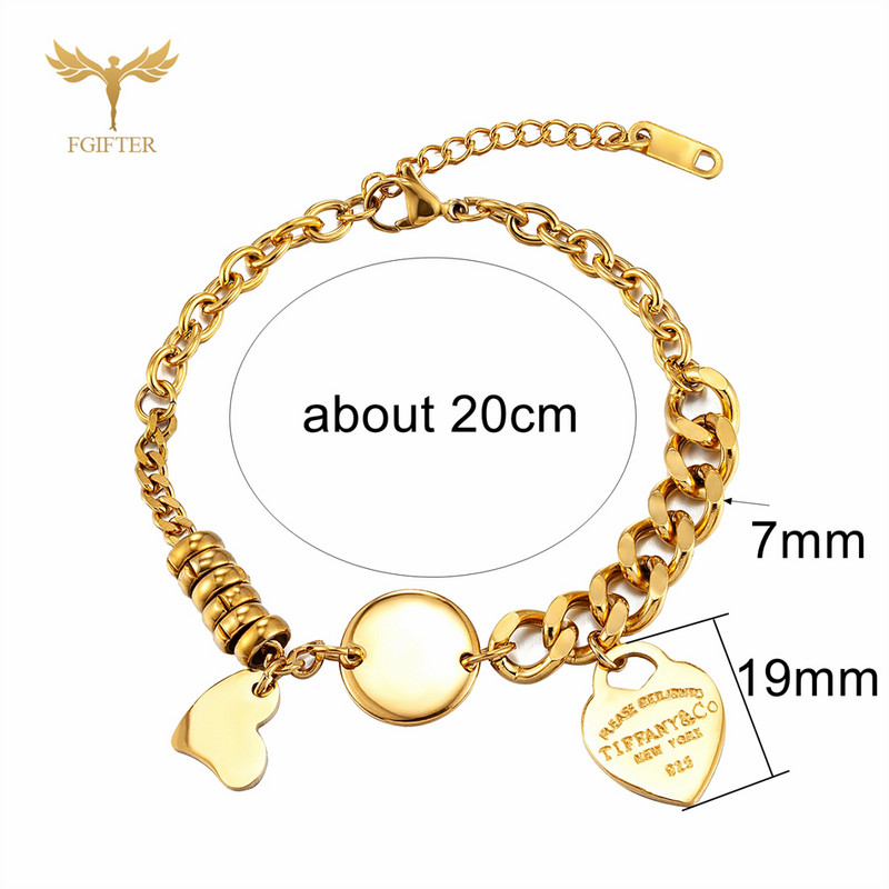 Ženske narukvice s privjescima 2 sloja pozlaćeni lančići od nehrđajućeg čelika s tirkiznim prirodnim biserom 3D ljubavni nakit Pokloni