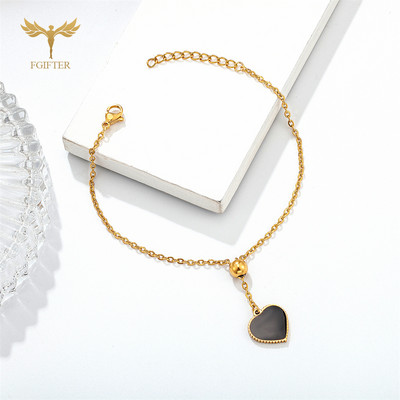 Romantične viseće narukvice s privjescima u obliku srca ljubavi za žene Djevojke Zlatni lanac od nehrđajućeg čelika Nakit Dodaci Vjenčani dar za par