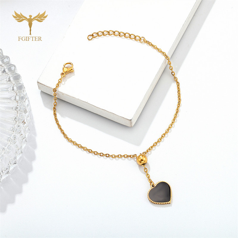 Romantične viseće narukvice s privjescima u obliku srca ljubavi za žene Djevojke Zlatni lanac od nehrđajućeg čelika Nakit Dodaci Vjenčani dar za par