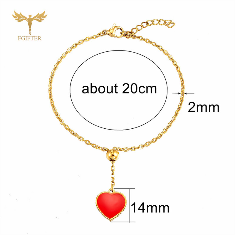 Romantične viseće narukvice s privjescima u obliku srca ljubavi za žene Djevojke Zlatni lanac od nehrđajućeg čelika Nakit Dodaci Vjenčani dar za par