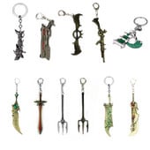 Játék LOL Thresh Weapon League of Legends Keychains League Rank Jinx Darts Weapon Riven The penge of exile Keychain