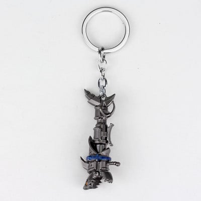 Játék LOL Thresh Weapon League of Legends Keychains League Rank Jinx Darts Weapon Riven The penge of exile Keychain