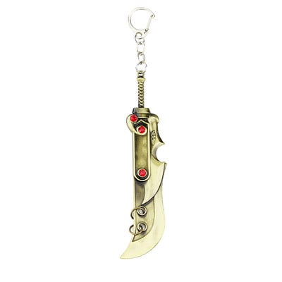 Játék LOL Thresh Weapon League of Legends Keychains League Rank Jinx Darts Weapon Riven The penge of exile Keychain