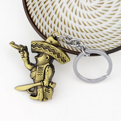 Játék LOL Thresh Weapon League of Legends Keychains League Rank Jinx Darts Weapon Riven The penge of exile Keychain