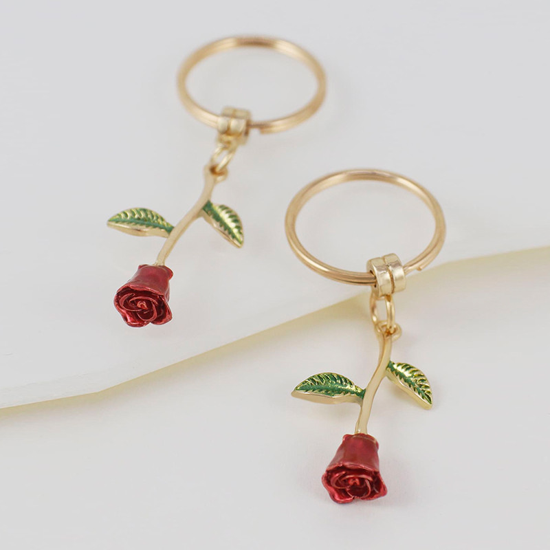 2 bucăți cu dragoste text simbolic breloc aliaj flori trandafiri breloc în formă de inimă bijuterii Ziua Îndrăgostiților cadouri pentru cupluri