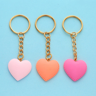 2 buc/3 buc lanț de chei în formă de inimă de culoare bomboană, rame foto transparente în formă de inimă, breloc pentru femei, cadou de Ziua Îndrăgostiților