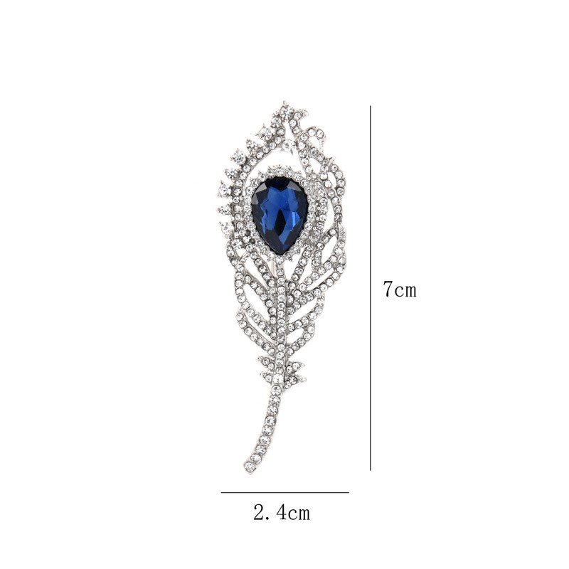 Broșe cu pene cu stras pentru femei, 3 culori, clasice, frunze, flori, broșă de birou, ace, cadouri