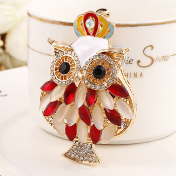 XDPQQ Fashion Jewelry Keychain Owl Series Rhinestone Couple Bag Δώρο μενταγιόν αυτοκινήτου Κρεμαστό αυτοκίνητο Χονδρικό αναμνηστικό δώρο μπρελόκ αυτοκινήτου