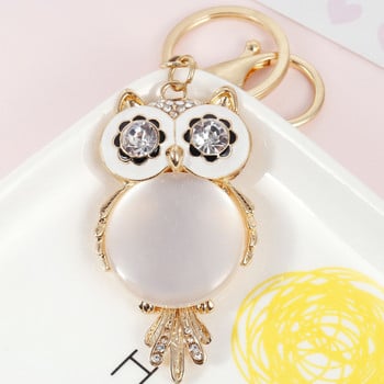 XDPQQ Fashion Jewelry Keychain Owl Series Rhinestone Couple Bag Δώρο μενταγιόν αυτοκινήτου Κρεμαστό αυτοκίνητο Χονδρικό αναμνηστικό δώρο μπρελόκ αυτοκινήτου