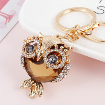 XDPQQ Fashion Jewelry Keychain Owl Series Rhinestone Couple Bag Δώρο μενταγιόν αυτοκινήτου Κρεμαστό αυτοκίνητο Χονδρικό αναμνηστικό δώρο μπρελόκ αυτοκινήτου