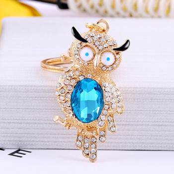 XDPQQ Fashion Jewelry Keychain Owl Series Rhinestone Couple Bag Δώρο μενταγιόν αυτοκινήτου Κρεμαστό αυτοκίνητο Χονδρικό αναμνηστικό δώρο μπρελόκ αυτοκινήτου