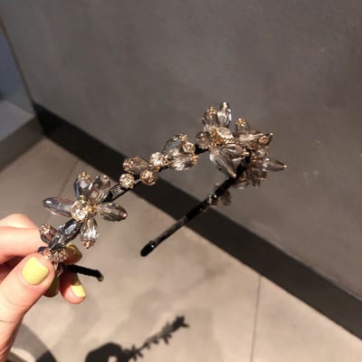 Coreea de Sud Cristal Stras Bentiță Net Roșu INS Franțuzesc Elegant Bandita Banchet Presiunea părului Par Coșcă Femei