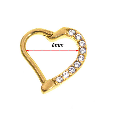 2020 Nou Top 10 oțel în formă de lună cerc cu balamale inel pentru nas mamelon Clicker cartilaj ureche tragus helix piercing buze bijuterii