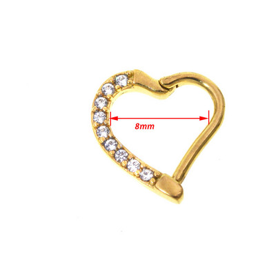 2020 Nou Top 10 oțel în formă de lună cerc cu balamale inel pentru nas mamelon Clicker cartilaj ureche tragus helix piercing buze bijuterii