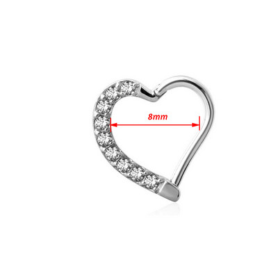 2020 Nou Top 10 oțel în formă de lună cerc cu balamale inel pentru nas mamelon Clicker cartilaj ureche tragus helix piercing buze bijuterii