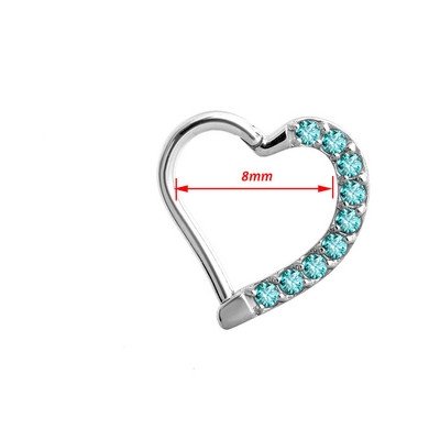 2020 Nou Top 10 oțel în formă de lună cerc cu balamale inel pentru nas mamelon Clicker cartilaj ureche tragus helix piercing buze bijuterii