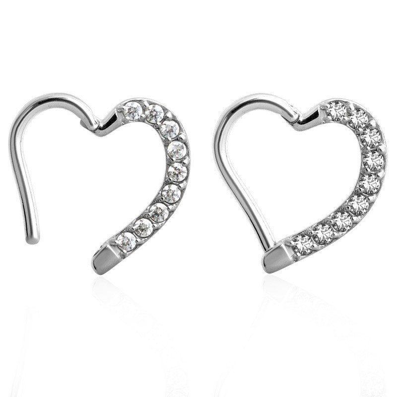 2020 Nou Top 10 oțel în formă de lună cerc cu balamale inel pentru nas mamelon Clicker cartilaj ureche tragus helix piercing buze bijuterii