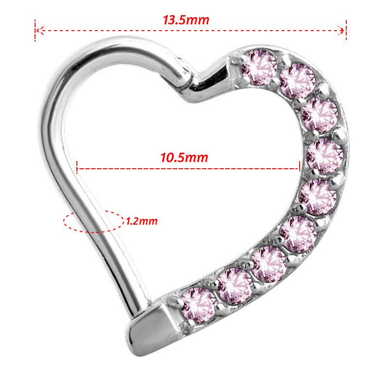 2020 Nou Top 10 oțel în formă de lună cerc cu balamale inel pentru nas mamelon Clicker cartilaj ureche tragus helix piercing buze bijuterii