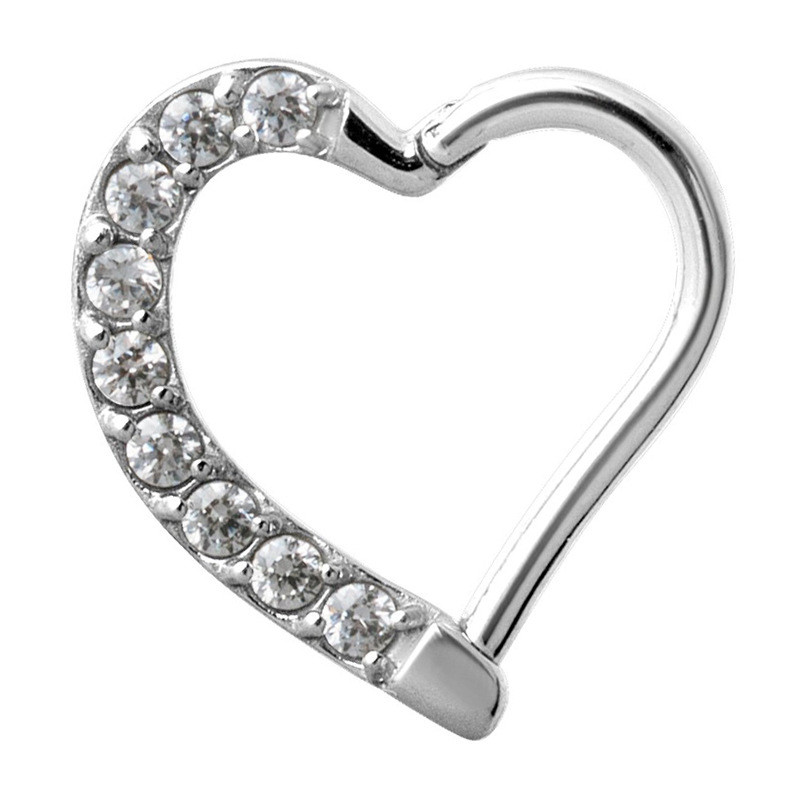 2020 Nou Top 10 oțel în formă de lună cerc cu balamale inel pentru nas mamelon Clicker cartilaj ureche tragus helix piercing buze bijuterii