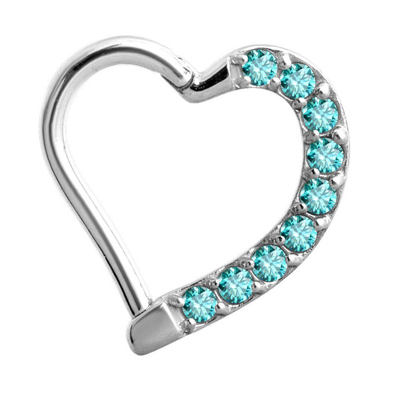 2020 Nou Top 10 oțel în formă de lună cerc cu balamale inel pentru nas mamelon Clicker cartilaj ureche tragus helix piercing buze bijuterii