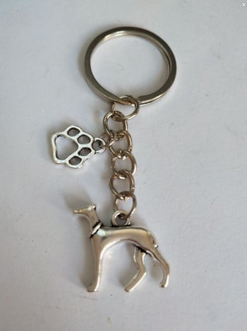 1 τεμ. Νέα μόδα κοσμήματα Greyhound Dog Paw Print Bone Key τσαντάκι Key Fob Messenger Τσάντα πλάτης Διακοσμήσεις με κλειδί