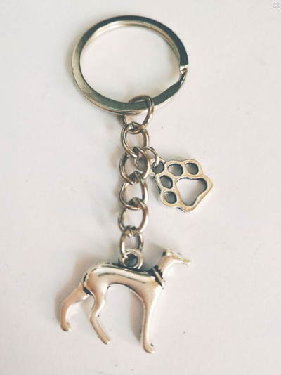 1 τεμ. Νέα μόδα κοσμήματα Greyhound Dog Paw Print Bone Key τσαντάκι Key Fob Messenger Τσάντα πλάτης Διακοσμήσεις με κλειδί