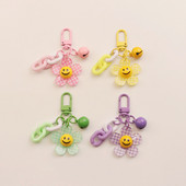 Makersland Színes Aranyos Smiley Arc Virág Kulcstartó Hátizsák Kulcsfüggő Kulcstartó Kulcstartók Kiegészítők Kulcstartó Bűbáj Ajándékok