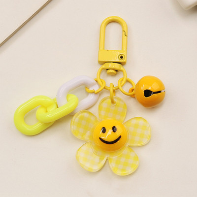 Makersland Színes Aranyos Smiley Arc Virág Kulcstartó Hátizsák Kulcsfüggő Kulcstartó Kulcstartók Kiegészítők Kulcstartó Bűbáj Ajándékok