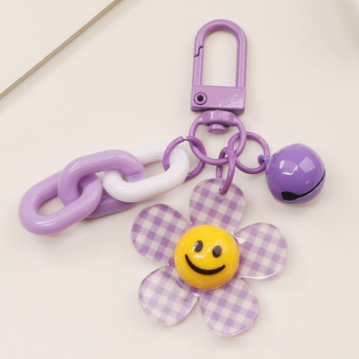 Makersland Színes Aranyos Smiley Arc Virág Kulcstartó Hátizsák Kulcsfüggő Kulcstartó Kulcstartók Kiegészítők Kulcstartó Bűbáj Ajándékok