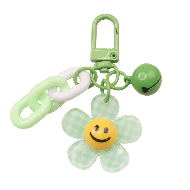Makersland Színes Aranyos Smiley Arc Virág Kulcstartó Hátizsák Kulcsfüggő Kulcstartó Kulcstartók Kiegészítők Kulcstartó Bűbáj Ajándékok