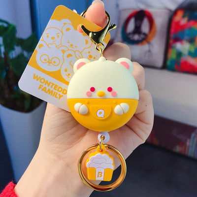 Slatki privjesak za ključeve sa životinjama koji se može uvući. Prekrasan ženski prijenosni višenamjenski privjesak za ključeve automobila, školska torba, privjesak, držač za kartice