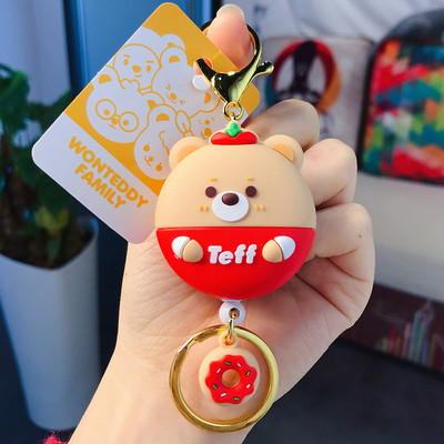 Slatki privjesak za ključeve sa životinjama koji se može uvući. Prekrasan ženski prijenosni višenamjenski privjesak za ključeve automobila, školska torba, privjesak, držač za kartice