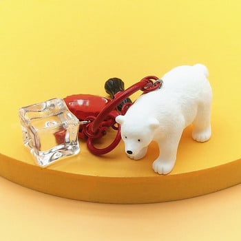 Νέο Polar Bear Ice Cube Μπρελόκ Κρεμαστό μπρελόκ cola Μπουκάλι Ζώο Μπρελόκ αυτοκινήτου Τσάντα Γούρι Κρεμαστό Μόδα Δώρο Μπρελόκ K4219