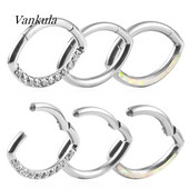 Vankula 1 DB G23 titán szem alakú szegmens gyűrűk fülporc Tragus Helix ajakpiercing orrgyűrűk Clicker septum