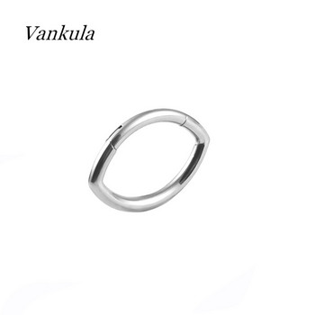 Vankula 1PCS G23 Титаниеви сегментни пръстени с форма на око Ушен хрущял Tragus Helix Пиърсинг за устни Носни пръстени Clicker Преграда