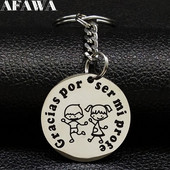 Gracias Por Ser Mi Profe Pandantiv din oțel inoxidabil pentru cheie femei profesor breloc bijuterii regalos para profesora K720S01