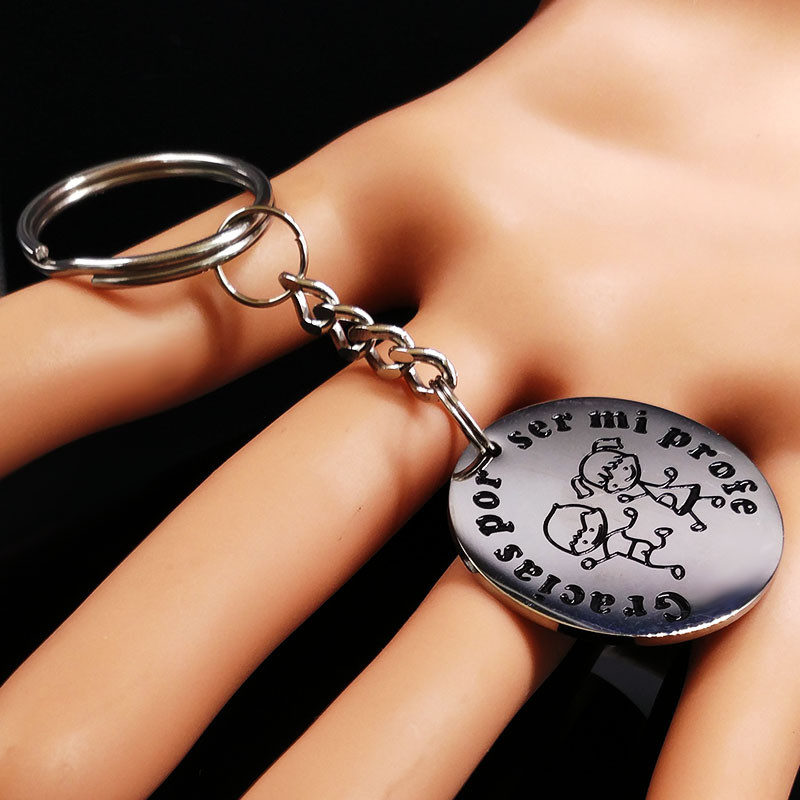 Gracias Por Ser Mi Profe Pandantiv din oțel inoxidabil pentru cheie femei profesor breloc bijuterii regalos para profesora K720S01