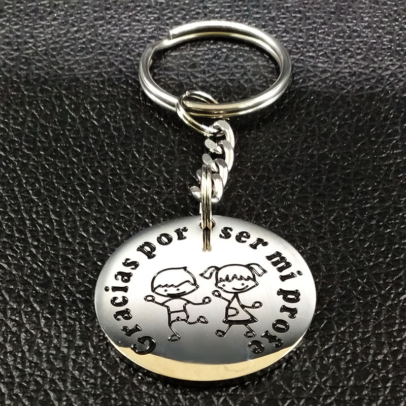 Gracias Por Ser Mi Profe Pandantiv din oțel inoxidabil pentru cheie femei profesor breloc bijuterii regalos para profesora K720S01