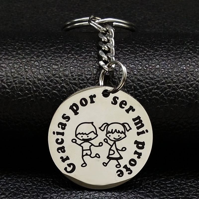 Gracias Por Ser Mi Profe Pandantiv din oțel inoxidabil pentru cheie femei profesor breloc bijuterii regalos para profesora K720S01