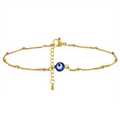 Evil Eye bokalánc karkötő nőknek, állítható rozsdamentes acél török szerencselánc bohém bohém , réteges ékszerek