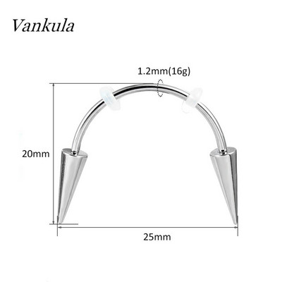 Vankula din oțel inoxidabil 2021, decorație pentru dinți la modă, în formă de C, buză, dinte de tigru, unghie, dinte de zombie, piercing de vampir, bijuterii