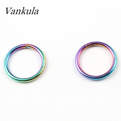 Vankula 2 DB 6-14mm kicsi vékony sebészeti acél orr ajak fül nyitott karika gyűrű 0 típusú karika piercing testékszer 6 szín