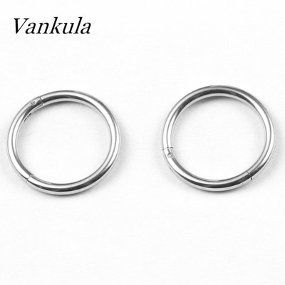 Vankula 2 DB 6-14mm kicsi vékony sebészeti acél orr ajak fül nyitott karika gyűrű 0 típusú karika piercing testékszer 6 szín